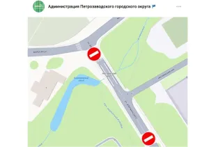 В Петрозаводске 20 октября перекроют проезд у Неглинского моста