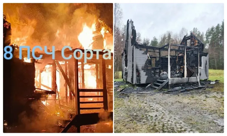 В Хаапалампи сгорел дом семьи с двумя детьми, объявлен сбор помощи