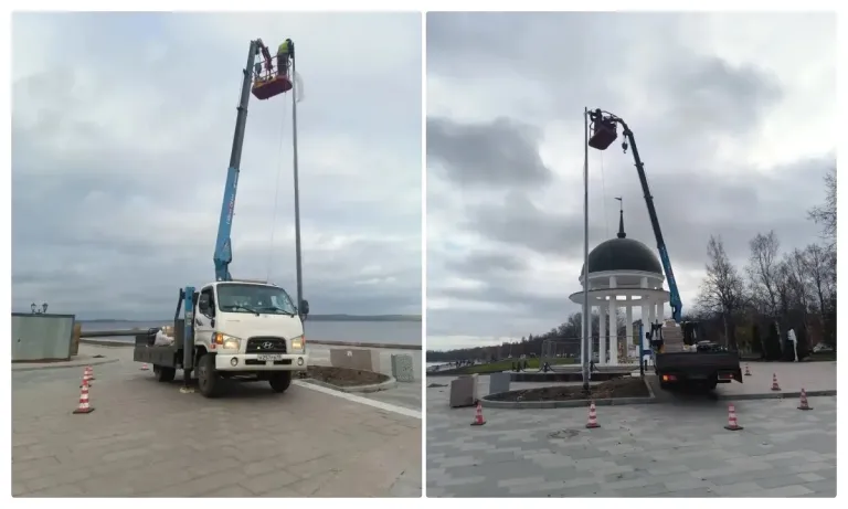 На Онежской набережной впервые осветят зону у Ротонды